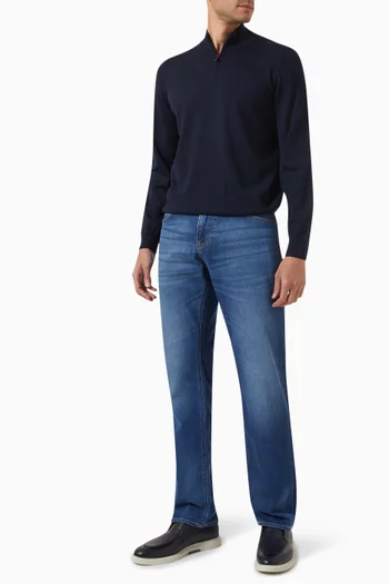 Ebenji Half-zip Sweater in Wool