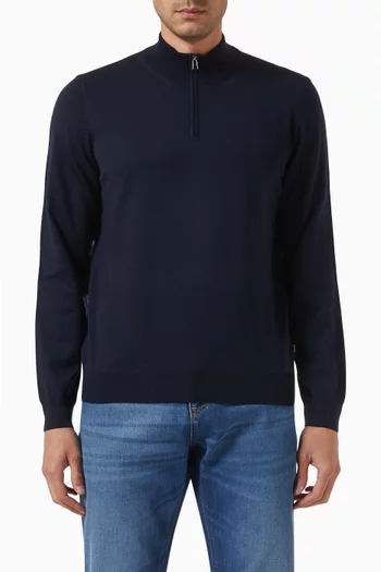 Ebenji Half-zip Sweater in Wool