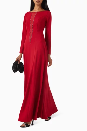 Crystal-embellished Maxi Dress