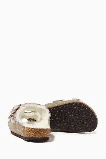 Arizona Shearling Sandals in Suede
