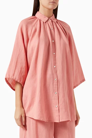 La Ponche Shirt in Cotton-linen