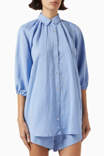 La Ponche Shirt in Cotton-linen