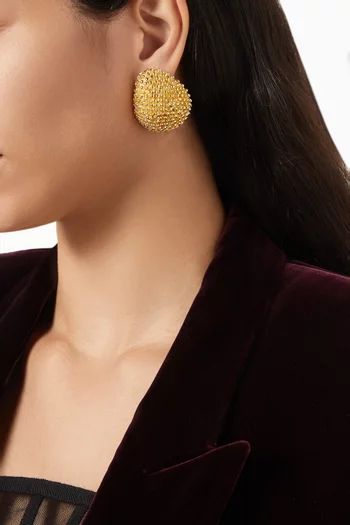 Drop Earrings in 18kt Gold-plated Metal