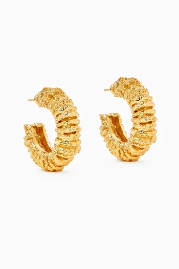 Amulet Hoop Earrings in 18kt Gold-plated Metal