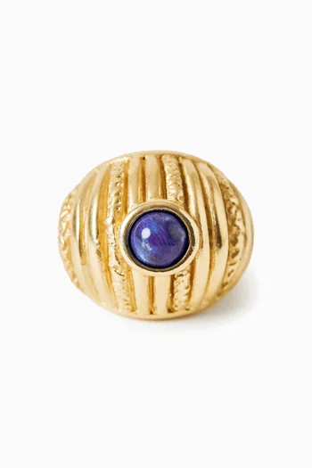 Reef Ring in 18kt Gold-plated Metal