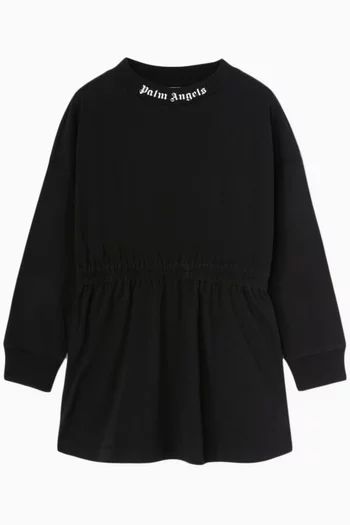 Flared Sweatshirt Dress in Cotton