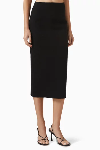 Petra Pencil Midi Skirt in Cotton Blend