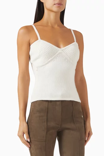 Bustier Knit Top in Cashmere-blend