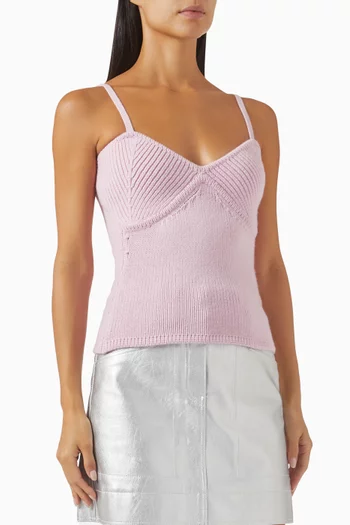 Bustier Knit Top in Cashmere-blend