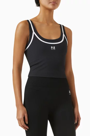 Forward Crop Tank Top in Stretch-nylon