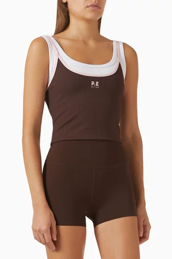 Forward Crop Tank Top in Stretch-nylon