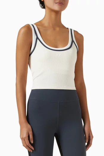 Forward Crop Tank Top in Stretch-nylon