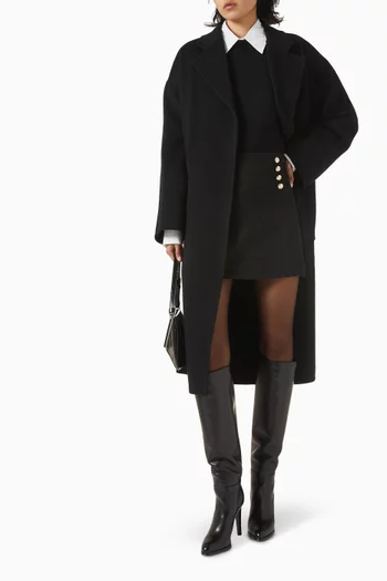 Winter Mini Skirt in Wool Bouclé