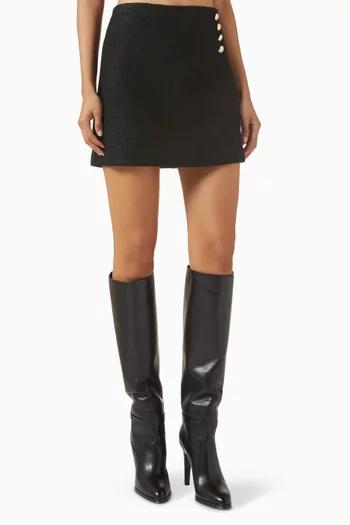 Winter Mini Skirt in Wool Bouclé