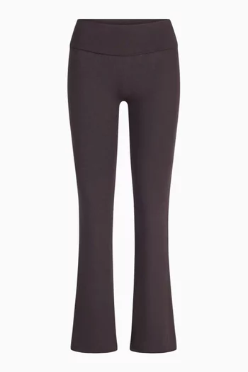 بنطال بحافة مطوية قطن جيرسيه