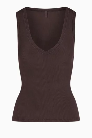 Soft Lounge Deep Plunge Tank Top