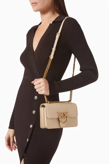 Mini Love One Shoulder Bag in Leather