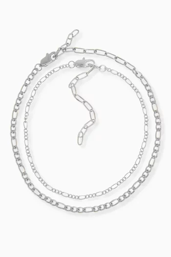 x Steph Shep The Suganami Anklet Set in Silver-plated Brass
