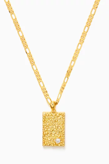 x Purse n Boots Tunie Tag Necklace in Gold-plated Brass