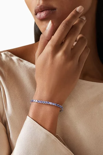Tanzanite Tennis Bracelet in 18kt White Gold