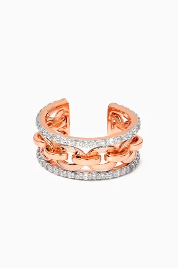 Chain Reaction Single Ear Cuff in 18kt Rose Gold