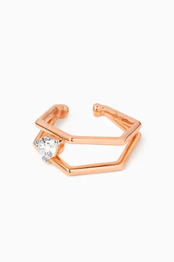 Constance Single Ear Cuff in 18kt Rose Gold
