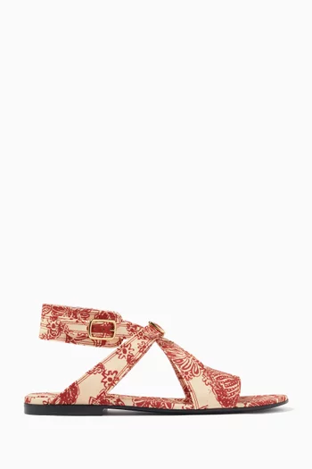 Yuki Sandals in Linen