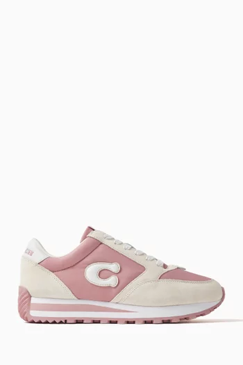 Tennis Runner Sneaker in Suede & Leather