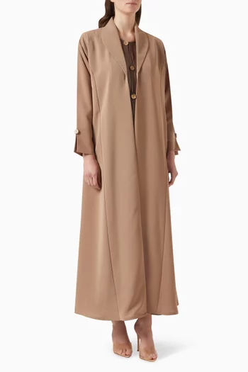 Coat-style Abaya Set in Crepe