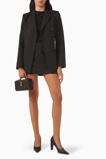 Fitted Double-breasted Blazer in Viscose-blend
