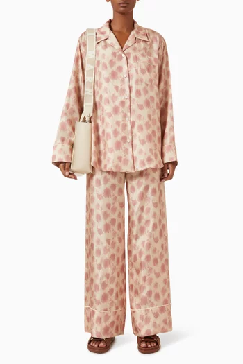 Printed Pyjama Shirt in Silk