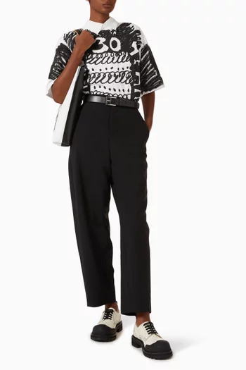 Tapered-leg Pants in Twill