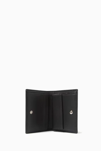 Logo Mending Bi-fold Wallet in Leather