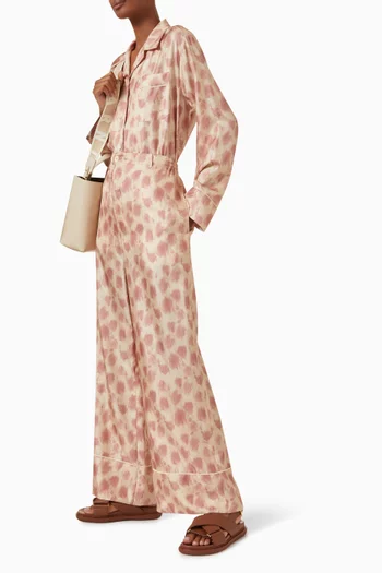 Printed Pyjama Pants in Silk