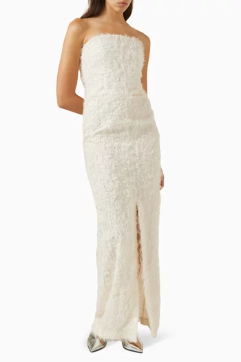 Strapless Fil Coupe Dress