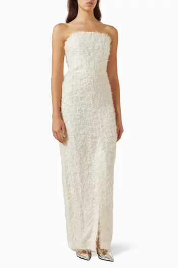Strapless Fil Coupe Dress