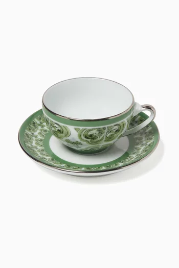 Maiolica Verde Espresso Set in Porcelain