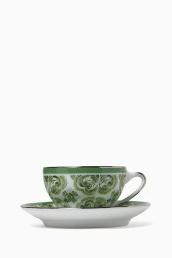 Maiolica Verde Espresso Set in Porcelain