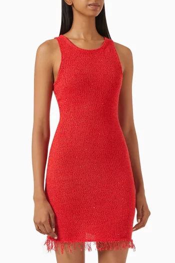 Natalia Sequin Fringe Mini Dress