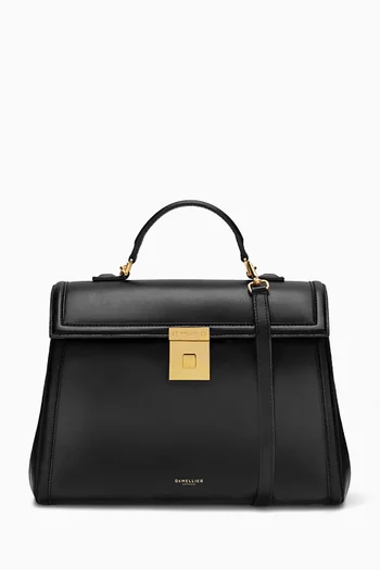 Midi Paris Top-handle Bag in Leather