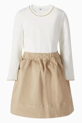 Flared Gabardine Skirt