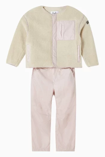 Colour-blocked Jacket in Fleece