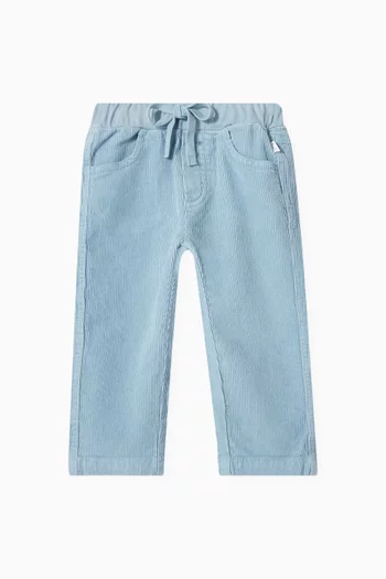 Ribbed Velvet Pants in Stretchy Cotton