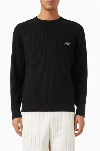 Tilden Crewneck Sweater in Cotton Knit