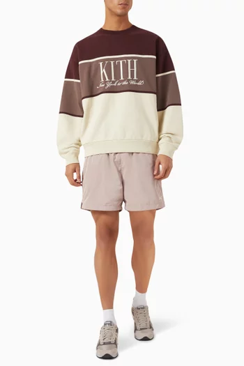 Panelled Nelson Crewneck Sweatshirt in Cotton