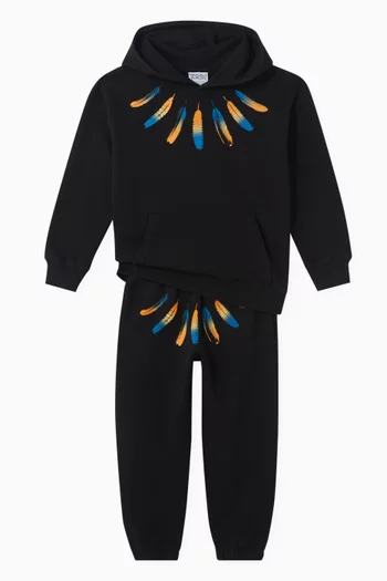 Collar Feathers Hoodie in Cotton