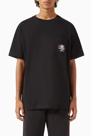 Buy Kith Black K K Pocket T shirt in Cotton Jersey For Men Online Ounass Bahrain