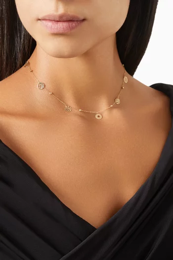 Claire Charms Necklace in 18kt Gold