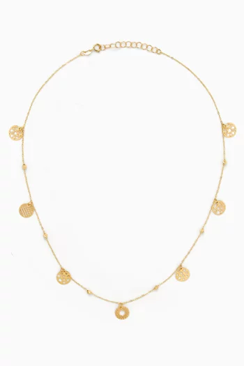 Claire Charms Necklace in 18kt Gold