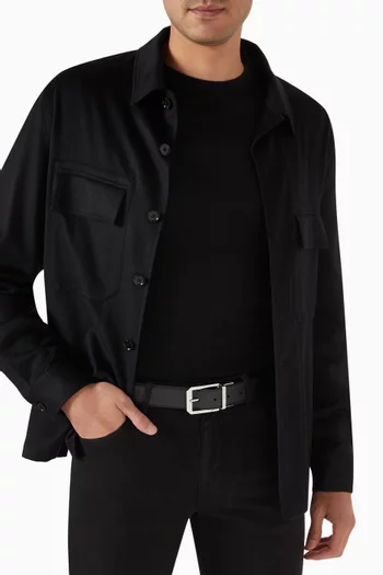 حزام بوجهين جلد